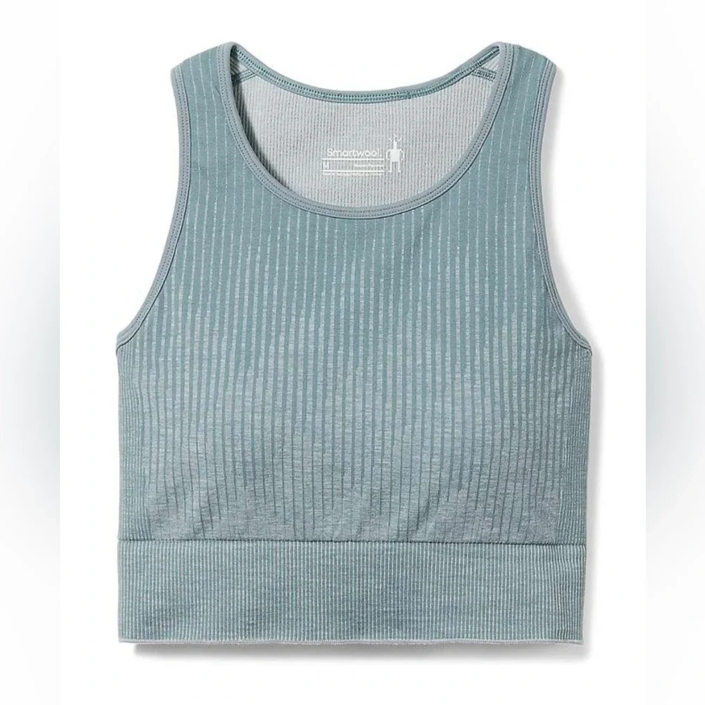 Smartwool Intraknit Crop Bra - Blue - Picture 1 of 6